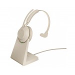 Jabra Evolve2 65, Link380a MS Mono Stand Beige