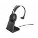 Jabra Evolve2 65, Link380a MS Mono Stand Black [26599-899-989] - Беспроводная моно гарнитура, MS, USB-A+зарядная подставка