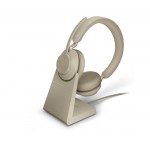 Jabra Evolve2 65, Link380a MS Stereo Stand Beige