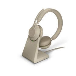 Jabra Evolve2 65, Link380a MS Stereo Stand Beige