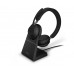 Jabra Evolve2 65, Link380a UC Stereo Stand Black [26599-989-989] - Беспроводная стерео гарнитура, UC, USB-A+зарядная подставка